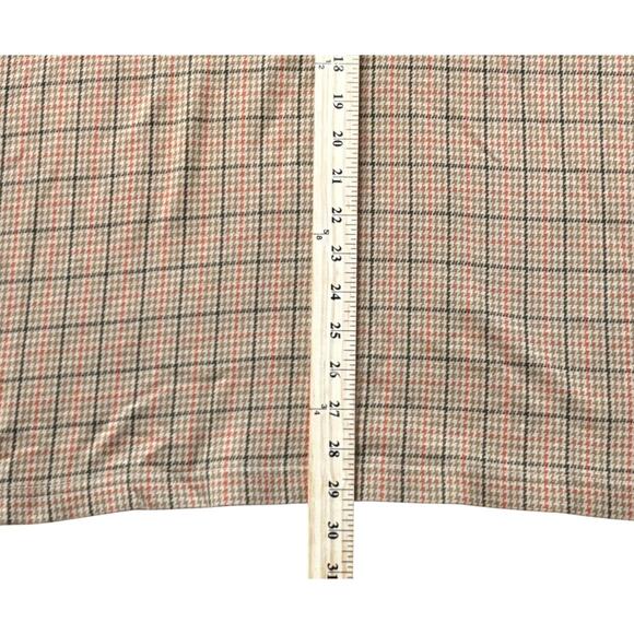 Vintage Lands’ End Tan Houndstooth Button Long Sleeve Polo Elbow Patch Men’s XL* - Picture 5 of 12